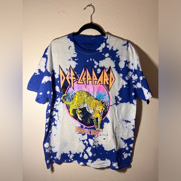 None Other - Def Leppard High ‘N’ Dry Tie-Dye Graphic Tee - XL (New Without Tags)